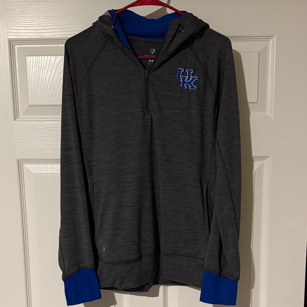 Kentucky Wildcats Colosseum Charcoal Jacket with Royal Blue Details